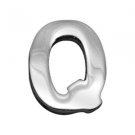 3/4"" (18mm) Chrome Letter Sliding Charms Q