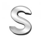 3/4"" (18mm) Chrome Letter Sliding Charms S