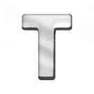 3/4"" (18mm) Chrome Letter Sliding Charms T