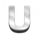 3/4"" (18mm) Chrome Letter Sliding Charms U