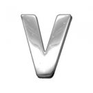 3/4"" (18mm) Chrome Letter Sliding Charms V