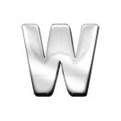 3/4"" (18mm) Chrome Letter Sliding Charms W