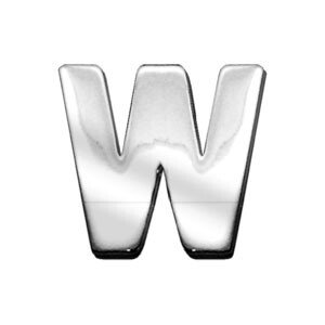 3/4"" (18mm) Chrome Letter Sliding Charms W