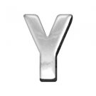 3/4"" (18mm) Chrome Letter Sliding Charms Y