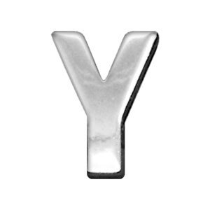 3/4"" (18mm) Chrome Letter Sliding Charms Y