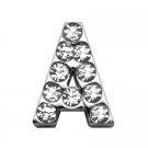 3/4"" (18mm) Clear Letter Sliding Charms A