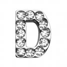 3/4"" (18mm) Clear Letter Sliding Charms D
