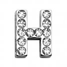3/4"" (18mm) Clear Letter Sliding Charms H