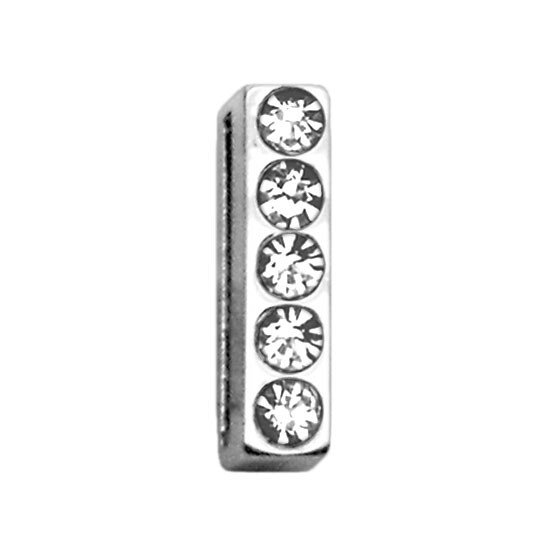 3/4"" (18mm) Clear Letter Sliding Charms I