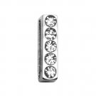 3/4"" (18mm) Clear Letter Sliding Charms I