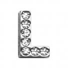 3/4"" (18mm) Clear Letter Sliding Charms L