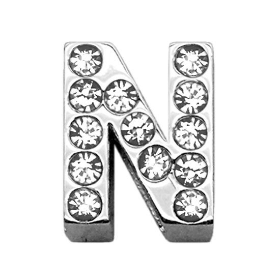 3/4"" (18mm) Clear Letter Sliding Charms N