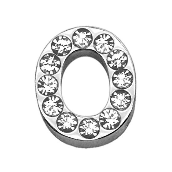 3/4"" (18mm) Clear Letter Sliding Charms O