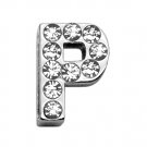 3/4"" (18mm) Clear Letter Sliding Charms P