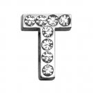 3/4"" (18mm) Clear Letter Sliding Charms T