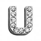 3/4"" (18mm) Clear Letter Sliding Charms U
