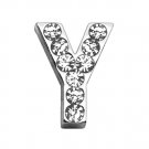 3/4"" (18mm) Clear Letter Sliding Charms Y