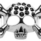 3/4"" (18mm) Slider Skull Charm  Black
