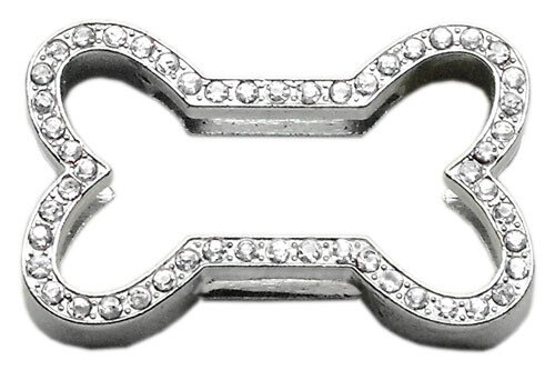 3/4"" Slider Bone Charm Clear