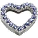 3/4"" Slider Heart Charm Blue