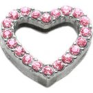3/4"" Slider Heart Charm Pink