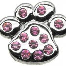 3/4"" Slider Paw Charm Pink