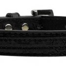 3/8"" (10mm) Faux Croc Two Tier Collars Black Small
