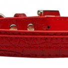 3/8"" (10mm) Faux Croc Two Tier Collars White Large