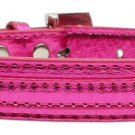 3/8"" (10mm) Metallic Two Tier Collar Pink Small