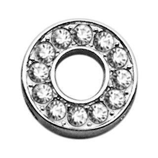 3/8"" Clear Bling Letter Sliding Charms O 