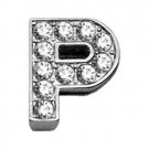 3/8"" Clear Bling Letter Sliding Charms P 