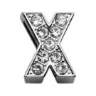 3/8"" Clear Bling Letter Sliding Charms X 