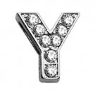 3/8"" Clear Bling Letter Sliding Charms Y 