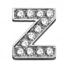 3/8"" Clear Bling Letter Sliding Charms Z 