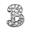3/8"" Clear Script Letter Sliding Charms B 