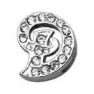 3/8"" Clear Script Letter Sliding Charms D 