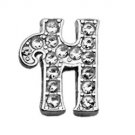 3/8"" Clear Script Letter Sliding Charms H 