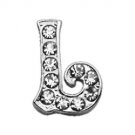 3/8"" Clear Script Letter Sliding Charms L 