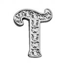 3/8"" Clear Script Letter Sliding Charms T 