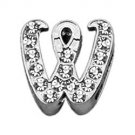 3/8"" Clear Script Letter Sliding Charms W 
