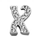 3/8"" Clear Script Letter Sliding Charms X 