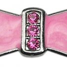 3/8"" Enamel Bow Charm Pink