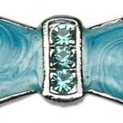 3/8"" Enamel Bow Charm Turquoise