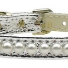 3/8"" Pearl Collar Silver 8