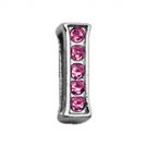 3/8"" Pink Script Letter Sliding Charms I 