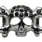 3/8"" Skull Slider Charm Black