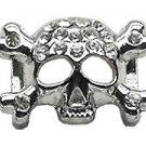 3/8"" Skull Slider Charm Clear