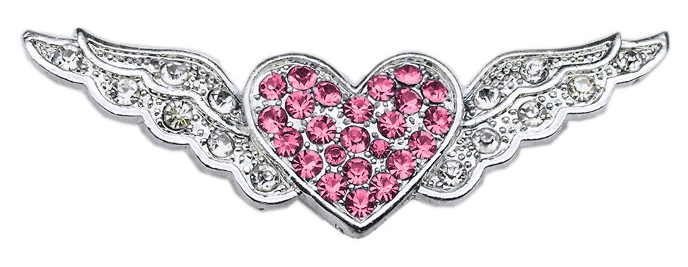3/8"" Slider Aviator Charm Pink Heart