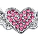 3/8"" Slider Aviator Charm Pink Heart