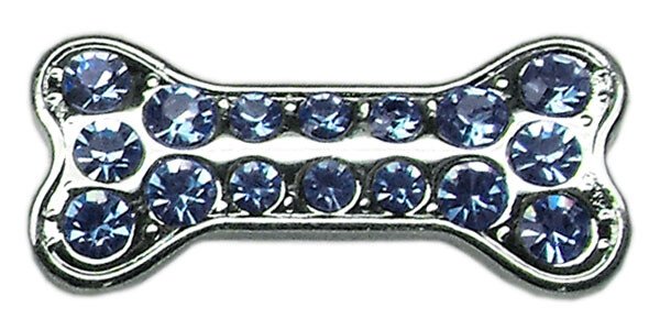 3/8"" Slider Bone Charm Light Blue